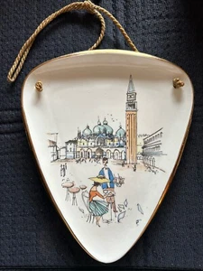 Vintage ALKA Kunst Bavaria Venedig Deutsch Porzellan Wandteller MCM - Bild 1 von 12