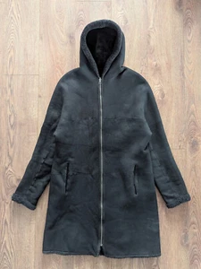 Abrigo VSP para mujer de doble cara 100 % piel de cordero con capucha y cremallera marca de lujo - Imagen 1 de 23