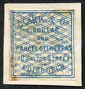 Circular Delivery SGCD3 Clarkand Co. 1/4d blue on piece - Picture 1 of 1