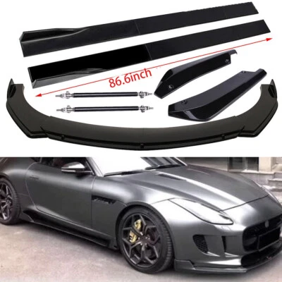 For Jaguar F Type Front Bumper Lip Spoiler + Side Skirts + Rear Lip Foto 1 de 4