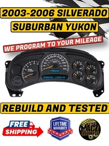 03-06 Chevy Avalanche Tahoe Yukon Silverado Sierra Speedometer Cluster - Picture 1 of 1