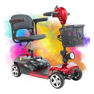 US 4 Wheels Folding Mobility Scooter Power Wheel Chairs Electric Device 24v 12AH - Picture 1 of 17
