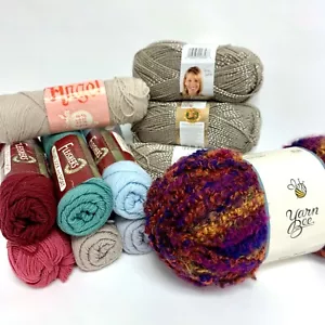 LOT OF 11 Skeins of Yarn: Fleisher’s; Lion Brand; Yarn Bee; Angel - Picture 1 of 9