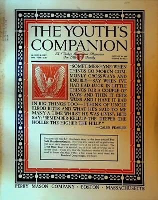The Youth's Companion January 24 1924 German Reparations Jews & Arabs Palestine - Image 1 of 4