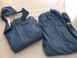 Impermeabile e pantalone Mikk-line in lino blu, taglia 128 cm 7-8 anni - Foto 1 di 10