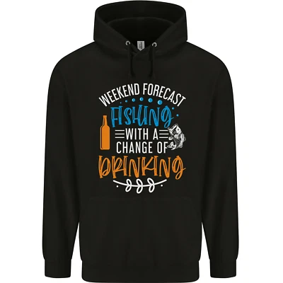 Fishing Forecast Funny Beer Fisherman 2 Childrens Kids Hoodie - Image 1 of 2