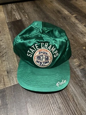 Sombrero Ralph Lauren verde satinado estilo vintage campeones de Nueva York Foto 1 de 4