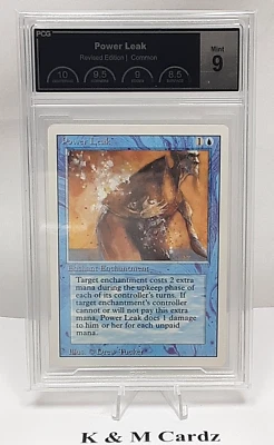 MTG - Revised - Power Leak - Graded - PCG 9.0 - Vintage - Image 1 of 4