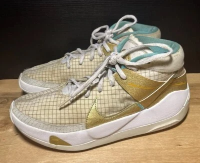 Nike KD 13 EYBL 2020 Men Size 7 Basketball Shoes Sneakers White Gold Blue - Image 1 of 4