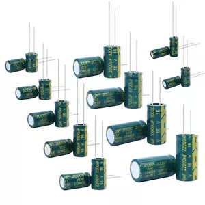 10 piezas Condensador electrolítico de aluminio 16v 100/220/470/680/1000/1500/3300~22000uf - Imagen 1 de 2
