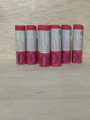 Lote de 8-EOS Evolution of Smooth Súper Suave Bálsamo Labial de Karité 0.14 OZ Leche de Coco Foto 1 de 3