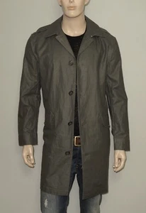 NEW Canvas by Lands' End Trench Coat Olive Size Medium Lightweight Linen/Cotton - Picture 1 of 11