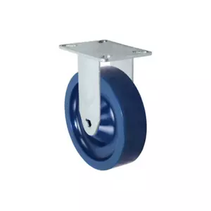 Ruota in poliuretano solido 5"" X 1,25"" - Ruota rigida in acciaio inox capacità 350 libbre - Foto 1 di 2