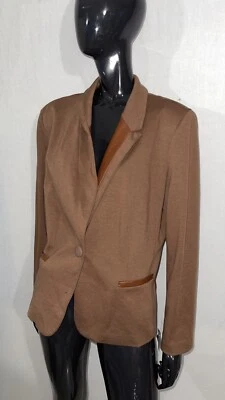 ELEMENTZ Brown Blazer Single Button Soft Comfort - Image 1 of 4