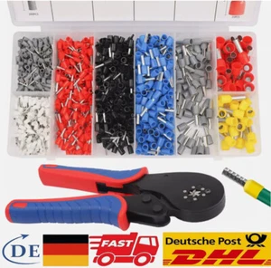 0,08-16mm² Crimpzange Aderendhülsen Set Presszange Aderendhülsenzange Zangen NEU - Bild 1 von 14