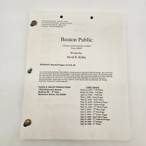 Boston Public Original TV Show Script Season One Production #1B01 Story #4001 - Picture 1 of 8