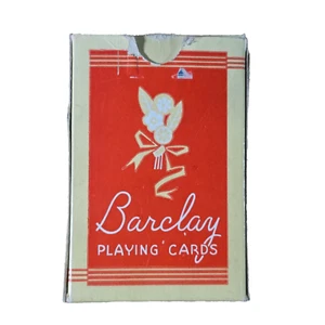 Vintage Made In USA Barclay Satin Finish Playing Cards Schooner Complete - Rare! - Picture 1 of 1