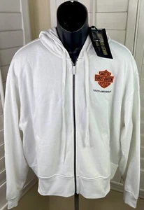Harley-Davidson 120th Anniversary Special Full Zip White Hoodie, Women’s 3W, NWT - Picture 1 of 7
