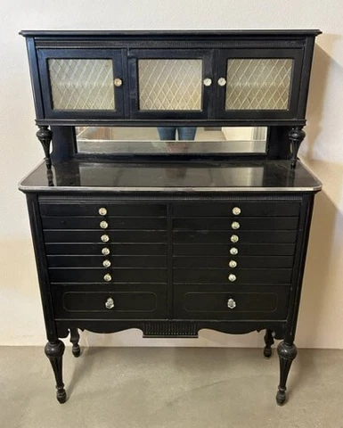 Antique Mahogany Black Dental Cabinet by The American Cabinet Co. early 1900's Cover