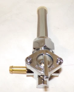 75- Up Harley Sportster Big Twin 90 Degree Left Fuel Petcock 22mm 13/16" Nut - Picture 1 of 10