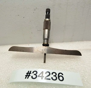 Starrett 0-1 Inch Depth Micrometer No. 445 (Inv.34236) - Picture 1 of 2