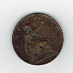 1900  British Farthing - Picture 1 of 2