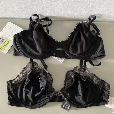Calvin Klein Seductive Comfort Lace Unlined Full Coverage Bra Lot of 2 Wired 34B - Image 1 of 4