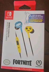 PowerA Fortnite Peely Wired Earbuds Nintendo Switch "New In Box" Code Included - Picture 1 of 3
