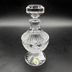 NOB Waterford Crystal Kelley 4-3/4" Footed Perfume Clear Glass Bottle Stopper - Picture 1 of 7