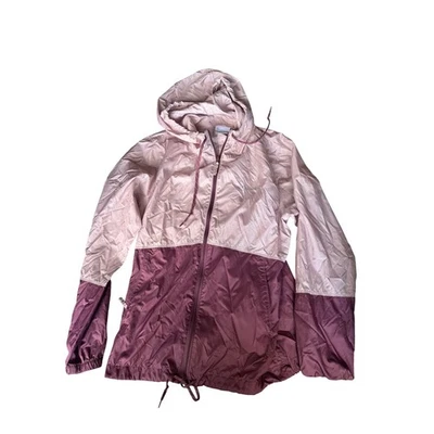 Columbia Womens Colorblock Windbreaker Jacket Full Zip XS Pink Burgundy - Image 1 of 4