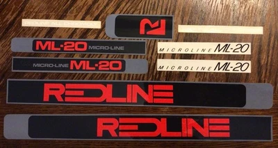 REAL NOS REDLINE CALCOMANÍAS MICRO LINE ML-20 SERIE TRES bmx freestyle DE COLECCIÓN Set Foto 1 de 4