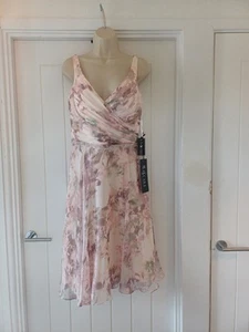 Stunning Floral Multicoloured Mascara London Wedding Guest Dress, Size 12 - Picture 1 of 9