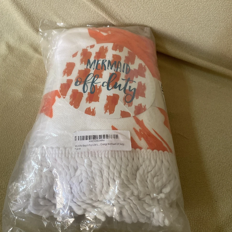Toalla de playa Beach Collection Mermaid Off Duty mezcla de algodón 60 pulgadas redondas nueva Foto 1 de 4