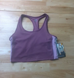Avia Women's Cropped Racerback Tank Top Elegant Mauve Large (12-14) - Picture 1 of 4