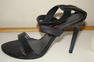 LADIES BLACK PARTY SHOES  -  SZ 7M - XC - Picture 1 of 1