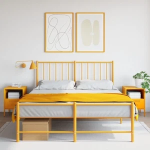 Nachttische 2 Stk. Senfgelb 36x39x50,5 cm Stahl - Bild 1 von 11