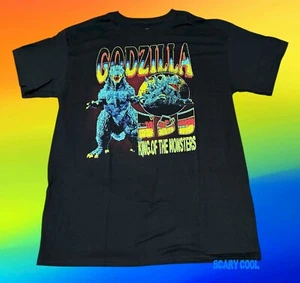 New Godzilla Japanese King of Monsters Classic Mens Vintage Throwback T-Shirt - Picture 1 of 2