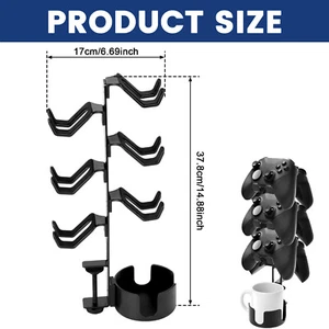 Controller Stand 3 Layers Controller Headphone Holder with Cup Holder US`* - Picture 1 of 11
