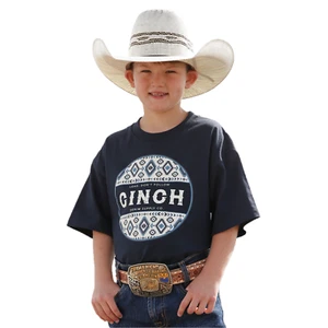 Cinch® Boy's Logo Graphic Navy T-Shirt MTT7670126 - Picture 1 of 5