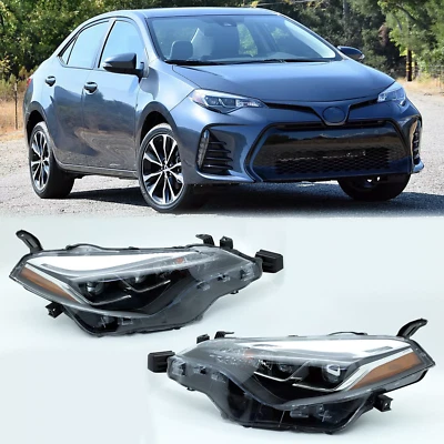 Faros para Toyota Corolla SE XSE 2017 2018 2019 con bombillas laterales izquierdo y derecho Foto 1 de 4