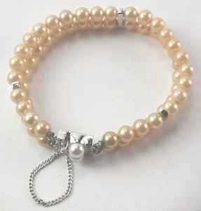 Pulsera vintage de perlas de doble filamento - Imagen 1 de 5