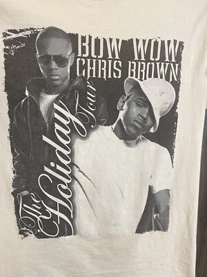 Vintage Chris Brown & Bow Wow Holiday Tour  T-shirt Size Small White - Image 1 of 4