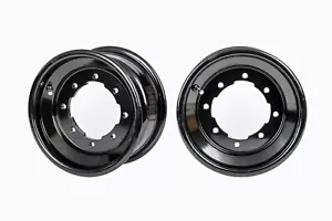 TRX 250R Front Wheels 10x5 3+2 Alba Racing Black Rolled Lip - Picture 1 of 3