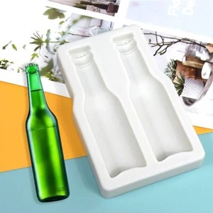 Beer bottle silicone mould father's day twin pack chocolate mould - Picture 1 of 5