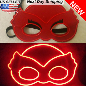 Catboy Gekko Owlette Glow in Dark LED Halloween Costume Disguise PJ Masks Lot Up