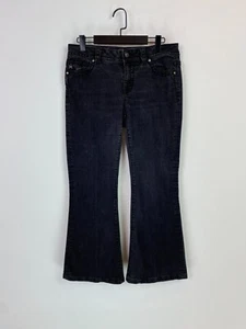 Miss Me Dark Wash Bootcut Stretch Jeans Mid Rise Logo Pockets 29 - Picture 1 of 12