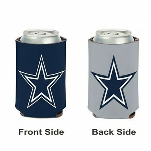 Licensed Football 2 Sided 12 oz Dallas Cowboys Can Cooler Collapsible Koozie - Picture 1 of 1