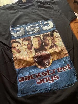 Camiseta de rap vintage 2001 negra y azul Tour Backstreet Boys talla mediana Foto 1 de 4