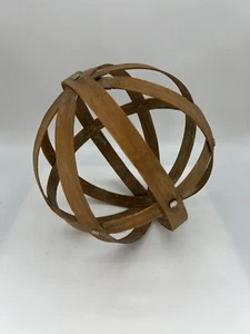 "Orbe bola rústico madera redonda 7"" decoración del hogar acento industrial" - Imagen 1 de 5