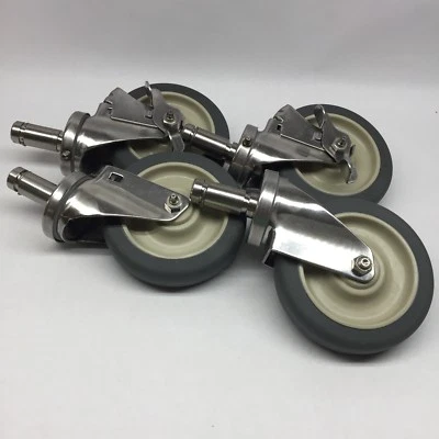 QUANTUM WR-OOHS POLYURETHANE  SWIVEL CASTER SET W/ STAINLESS  - Image 1 of 4
